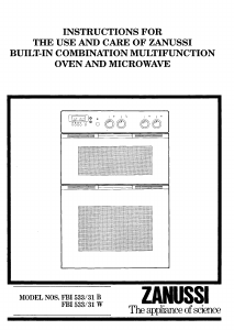 Manual Zanussi FBI533/31B Oven