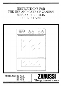 Manual Zanussi FBI783X Oven