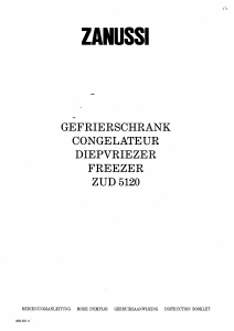 Bruksanvisning Zanussi ZUD 5120 Frys