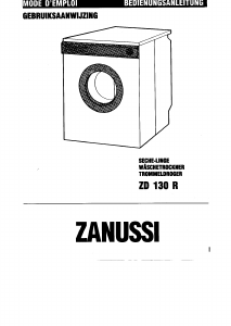 Handleiding Zanussi ZD130R Wasdroger