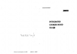 Manual Zanussi TH450W Cooker Hood