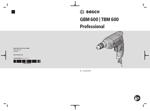说明书 博世 GBM 600 钻驱动器