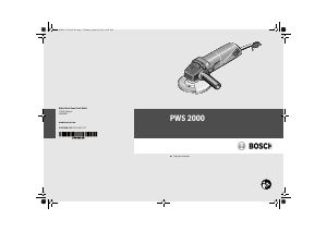 Handleiding Bosch PWS 2000 Haakse slijpmachine