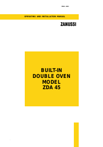 Bruksanvisning Zanussi ZDA45B Ugn