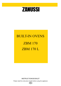 Manual Zanussi ZBM170X Oven