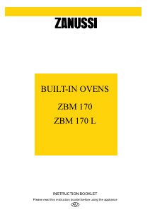 Bruksanvisning Zanussi ZBM170LX Ugn