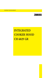 Manual Zanussi CH6029G Cooker Hood