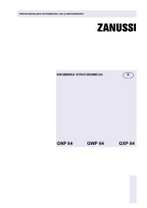 Manual de uso Zanussi GWP64 Placa