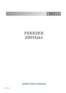 Handleiding Zanussi ZBF 6124 A Vriezer