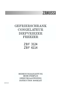 Mode d’emploi Zanussi ZBF 6114 Congélateur