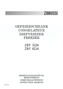 Bruksanvisning Zanussi ZBF 6114 Frys