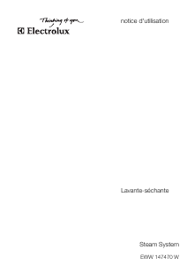 Mode d’emploi Electrolux EWW147470W Lave-linge séchant