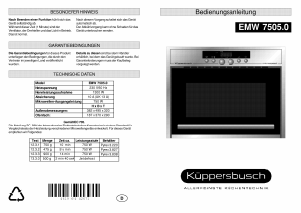 Bedienungsanleitung Küppersbusch EMW 7507.0 M Mikrowelle