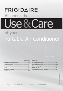 Manual Frigidaire FRA09EPT1 Air Conditioner