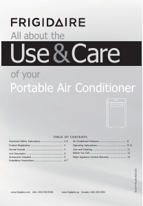 Manual Frigidaire FRA053PU1 Air Conditioner