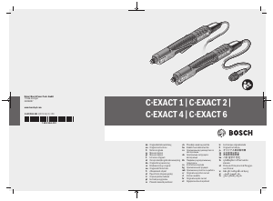 Instrukcja Bosch C-EXACT 4 Wkrętarka