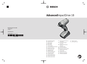 Priročnik Bosch AdvancedImpact Drive 18 Izvijač