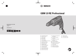 Instrukcja Bosch GBM 10 RE Wiertarka udarowa