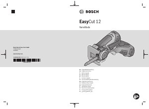 Kullanım kılavuzu Bosch EasyCut 12 Motorlu testere
