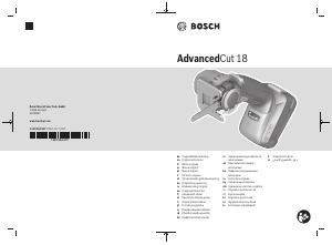 Kullanım kılavuzu Bosch AdvancedCut 18 Motorlu testere