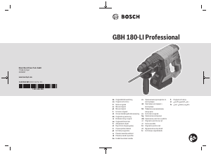 Instrukcja Bosch GBH 180-LI Młotowiertarka