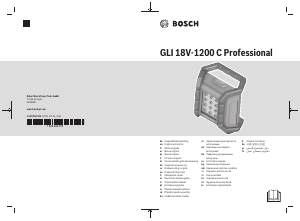 Priročnik Bosch GLI 18V-1200 C Svetilka