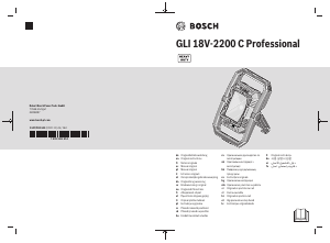 Priručnik Bosch GLI 18V-2200 C Svjetiljka