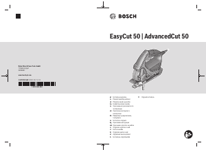 Priročnik Bosch EasyCut 50 Vbodna žaga