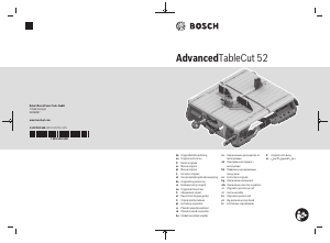 Kullanım kılavuzu Bosch AdvancedTableCut 52 Tezgah testere