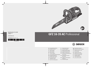 Manual Bosch GFZ 16-35 AC Ferăstrău cu piston