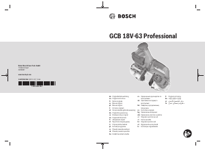 Kullanım kılavuzu Bosch GCB 18V-63 Bant testere
