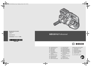 Manual de uso Bosch GCB 18V-LI Sierra de cinta