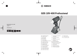 Bedienungsanleitung Bosch GDS 18V-400 Schlagschrauber