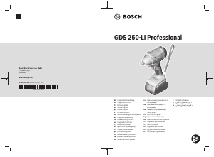 Návod Bosch GDS 250-LI Príklepový uťahovák