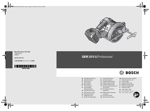 Manuale Bosch GKM 18V-LI Sega circolare