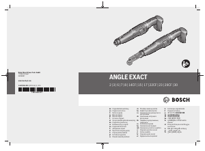 Brugsanvisning Bosch ANGLE EXACT 8 Skruenøgle