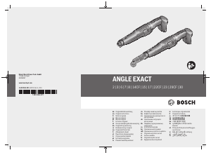 Manuale Bosch ANGLE EXACT 2 Chiave inglese