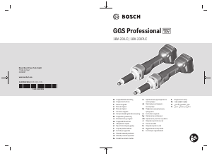 Návod Bosch GGS 18V- 23 LC Priama brúska