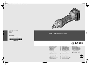 Manual Bosch GGS 18V-LI Retificadora direita