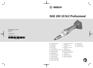 Käyttöohje Bosch GGS 18V-10 SLC Suorahiomakone