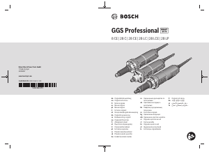 Manual de uso Bosch GGS 8 CE Amoladora recta