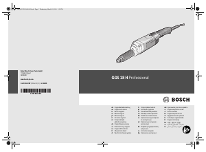 Manuale Bosch GGS 18 H Smerigliatrice assiale