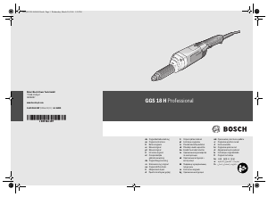 Manual de uso Bosch GGS 18 H Amoladora recta