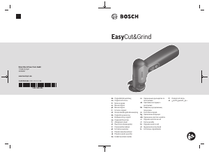 Kullanım kılavuzu Bosch EasyCut&Grind Avuç taşlama makinesi