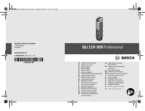 Használati útmutató Bosch GLI 12V-300 Zseblámpa