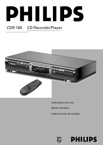 Manual de uso Philips CDR765 Reproductor de CD