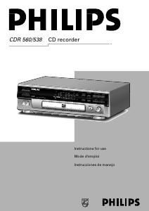 Manual de uso Philips CDR560 Reproductor de CD