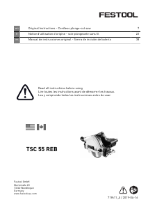 Mode d’emploi Festool TSC 55 REBI-F-Plus-SCA Scie plongeante