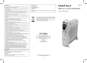 Manual Matsui MBR700 Heater