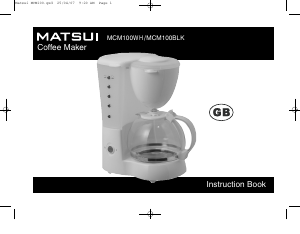 Manual Matsui MCM100BLK Coffee Machine